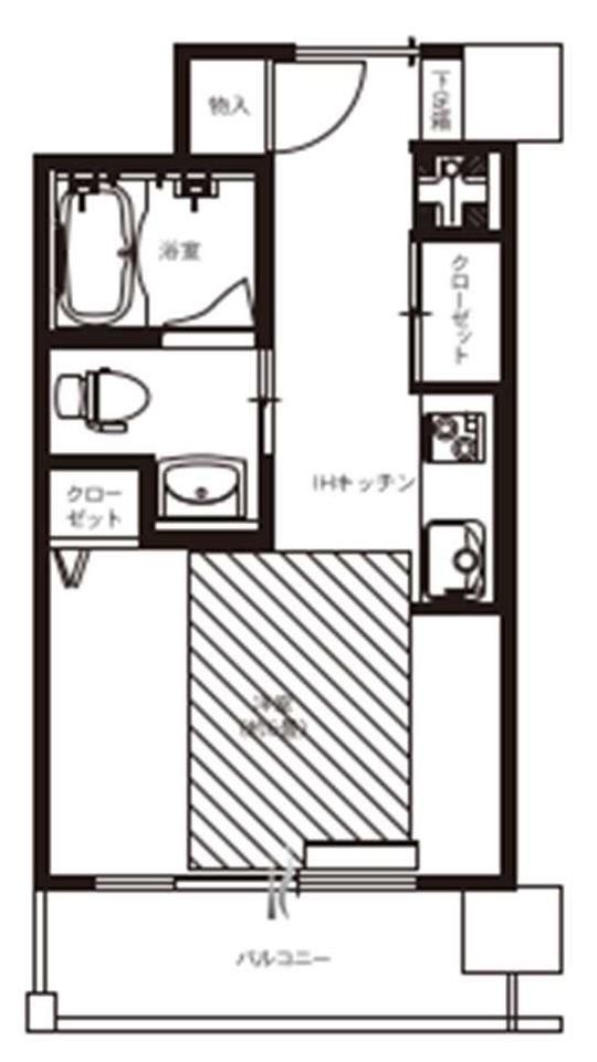 1K間取り図