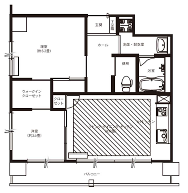 2LDK間取り図