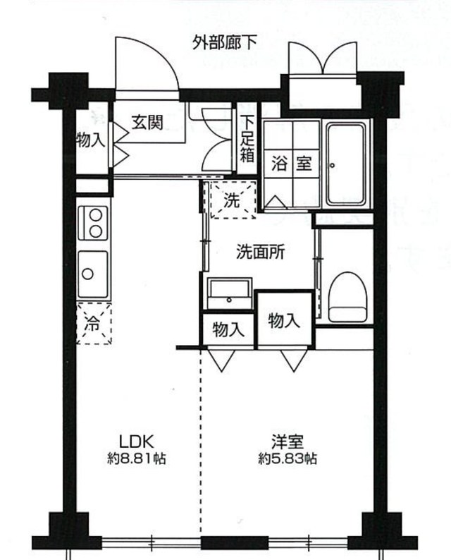 1LDK間取り図